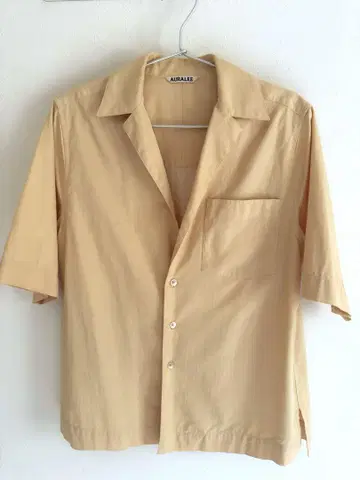 AURALEE WASHED FINX HERRINGBONE SHIRTS