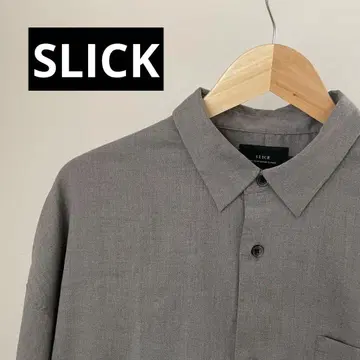 slick 드롭 숄더 셔츠 그레이