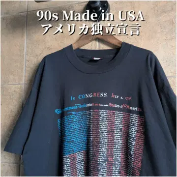 90년대 USA 제작 미국 독립 선언 티셔츠 싱글 스티치 XXL