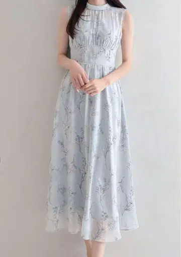 MERCURYDUO 꽃무늬 백 레이스업 원피스
