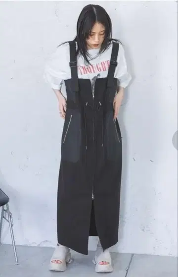 JEANASIS 패치워크 점프스커트