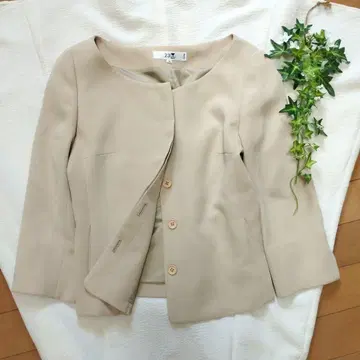 [ 23구 ] 노카라 자켓 베이지 38