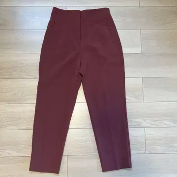 ZARA 버건디 하이웨스트 슬랙스