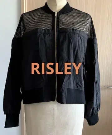 RISLEY 블랙 메쉬 디자인 자켓