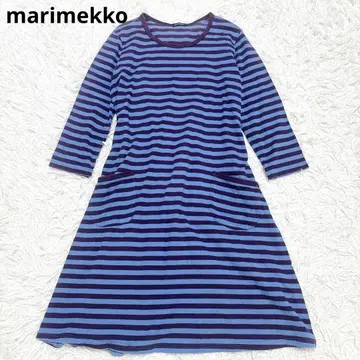 marimekko 하르파타사라이타 코튼 보더 원피스