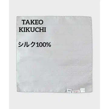 TANGO 포멀 치프 페이즐리 실버 실크 100%