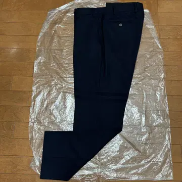 다크 네이비 슬랙스 플레인 프론트