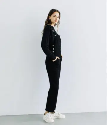 WCJ 블랙 오버롤