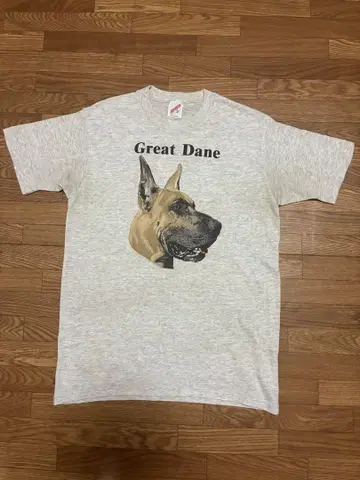 90년대 빈티지 티셔츠 강아지 헤더 그레이 개 아이묭