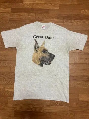 90년대 빈티지 티셔츠 강아지 헤더 그레이 개 아이묭