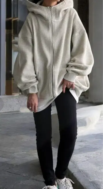 안티카 antiqua 집업 후드티 오트밀 ONESIZE