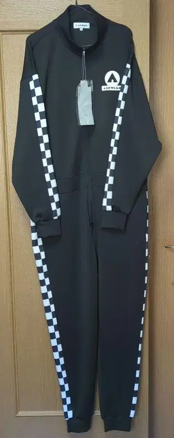 AIRWALK 블랙 체크 무늬 츠나기 저지 L 사이즈