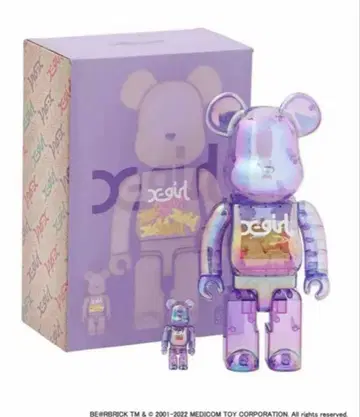 BE@RBRICK X-girl CLEAR PURPLE 400%&100%
