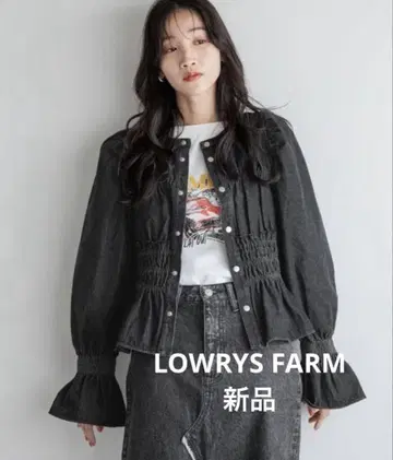 [새상품] LOWRYS FARM 2WAY 셔링 블라우스 롱 슬리브