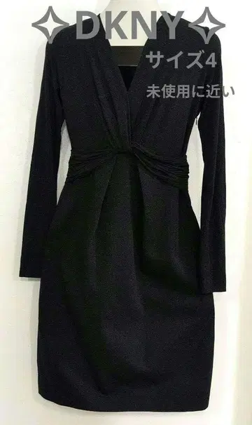 [ DKNY ] 4 블랙 V넥 원피스
