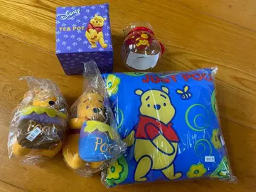 Disney 곰돌이 푸 쿠션, 봉제 인형, 찻주전자 세트