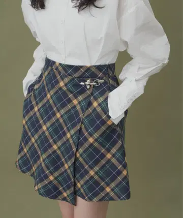 GIUNON check skirt / 체크 스커트