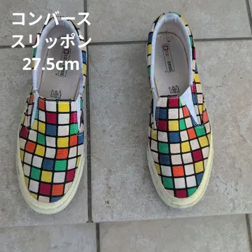 컨버스 슬립온 루빅스 큐브 패턴 27.5cm