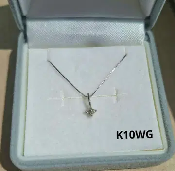 목걸이 k10wg 다이아몬드 목걸이 실버 심플 고급