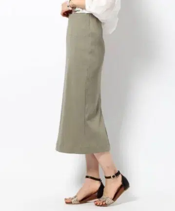 택 포함 새상품 밴야드 스톰 코튼 리브 스커트 카키 S 일본제