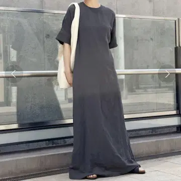 AP STUDIO 린넨 믹스 플레어 원피스 하자품 에이피스튜디오