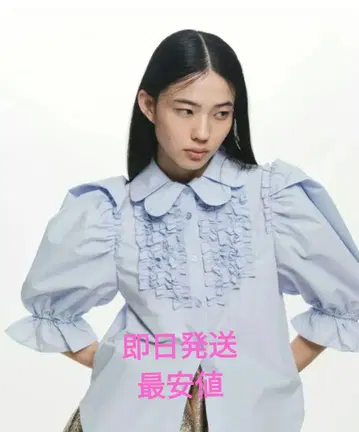 스카이블루 bibiy CORA PUFF BLOUSE 비비 bibiy.
