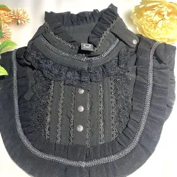 OZZ ONESIZE 블랙 프릴 탈부착 카라