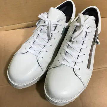 타az0735 26.0cm YOSUKE 천연 가죽 스니커즈 아이보리