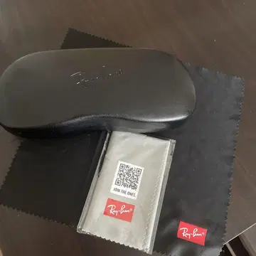 Ray-Ban 안경 케이스 블랙 하드 케이스 안경닦이 2매, 새상품급