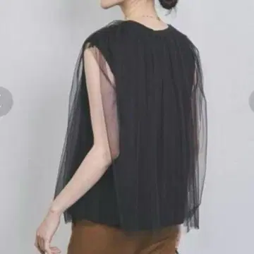 유나이티드 애로우즈 튤 콤비 티셔츠