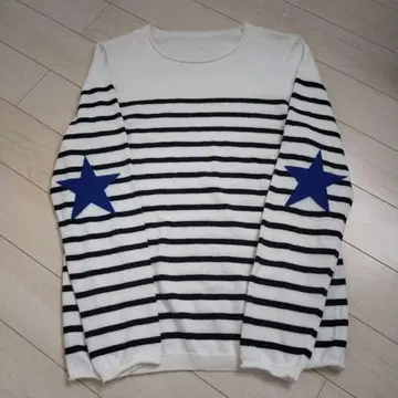 SOPHNET. 16SS 스타 패턴 엘보 패치풍 패널 보더 니트