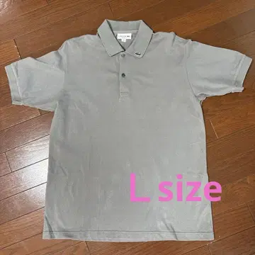LACOSTE 클래식 핏 피케 셔츠 US L 그레이