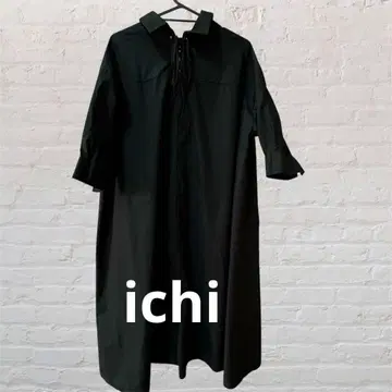 ichi 이치 레이스업 리본 원피스 100% 코튼