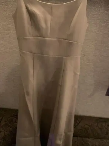 SNIDEL 베이지 슬립 드레스 슬림 스트랩 개더 셔링 맥시 원피스