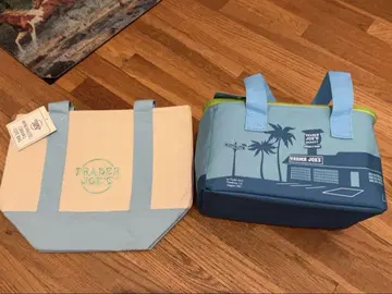 Trader Joe's 미니 토트백, 미니 보냉백 스카이블루 세트