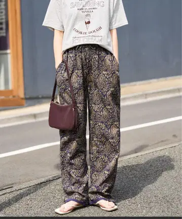 FREAK'S STORE 인도 페이즐리 이지 팬츠 S 사이즈