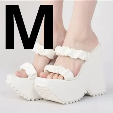 Darich 새틴 플랫폼 샌들 M 화이트