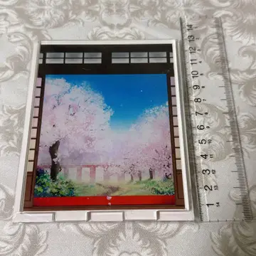서클 제작 아크릴 디오라마 일본식 방/봄/벚꽃 아크릴 스탠드 인형 촬영용