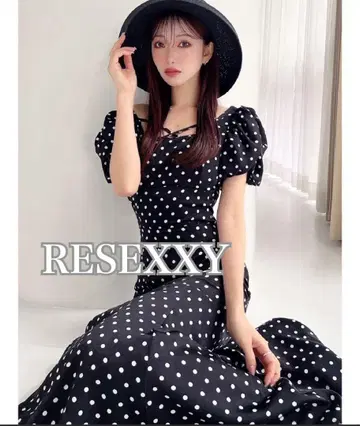 RESEXXY 버블 슬리브 머메이드 원피스