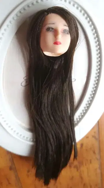커스텀 인형용 다크 브라운 헤드