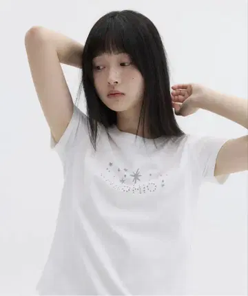 OHESHIO 스타 로고 티셔츠 화이트