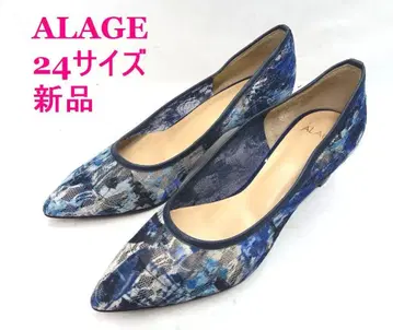 새상품 ALAGE / 아카쿠라 메쉬 펌프스 24.0