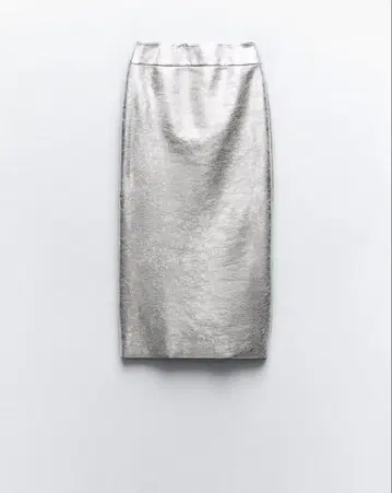 ZARA 메탈릭 펜슬 타이트 스커트 M