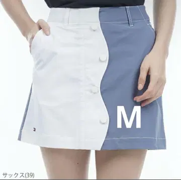 [블루 M] 타미힐피거 골프 스커트 여성용 프론트 버튼