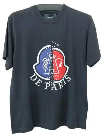 DE PARIS 그래픽 T셔츠 블랙