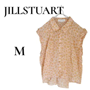 새상품급 JILLSTUART 슬리브리스 시어 블라우스 M 레어 소재
