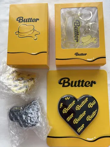 BTS Butter 거울 키링 헤어 클립 3세트