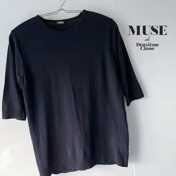 MUSE de deuxieme classe 썸머 니트 네이비 5부 소매