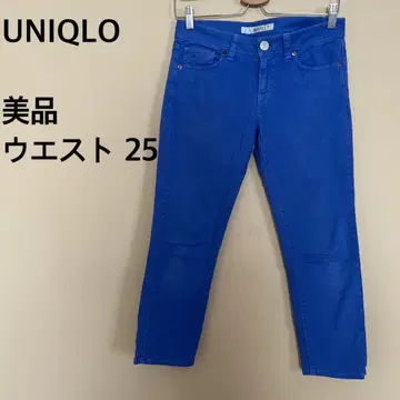 [새상품급] UNIQLO 스키니 데님 청바지 블루 롱 팬츠 파랑