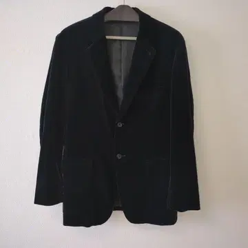 Crocodile 블랙 코듀로이 테일러드 자켓
